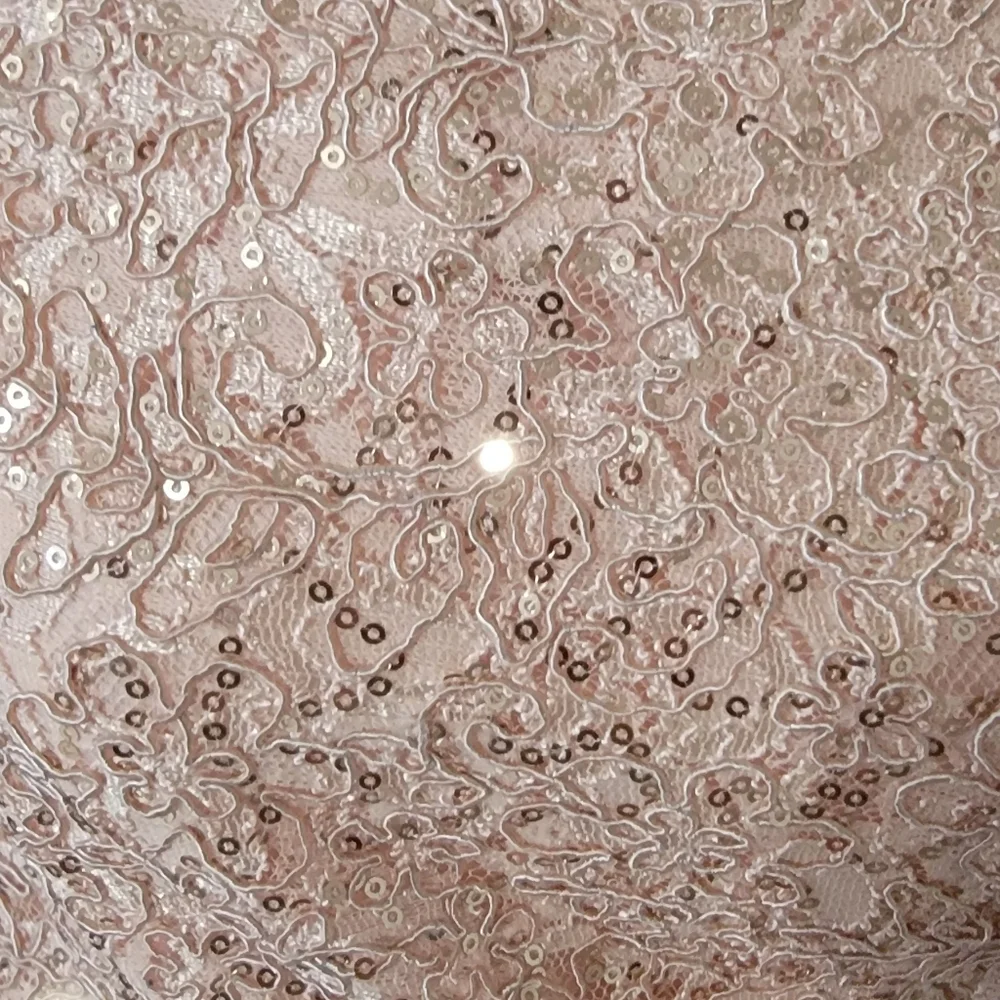 Vince Camuto Size 4 Pale Pink Sequin And Lace Dress - Picture 5 of 7